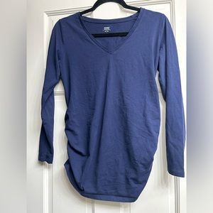 3 long sleeve shirts blue M red S grey S